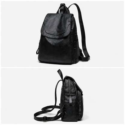 Flap leather Backpack | Calais