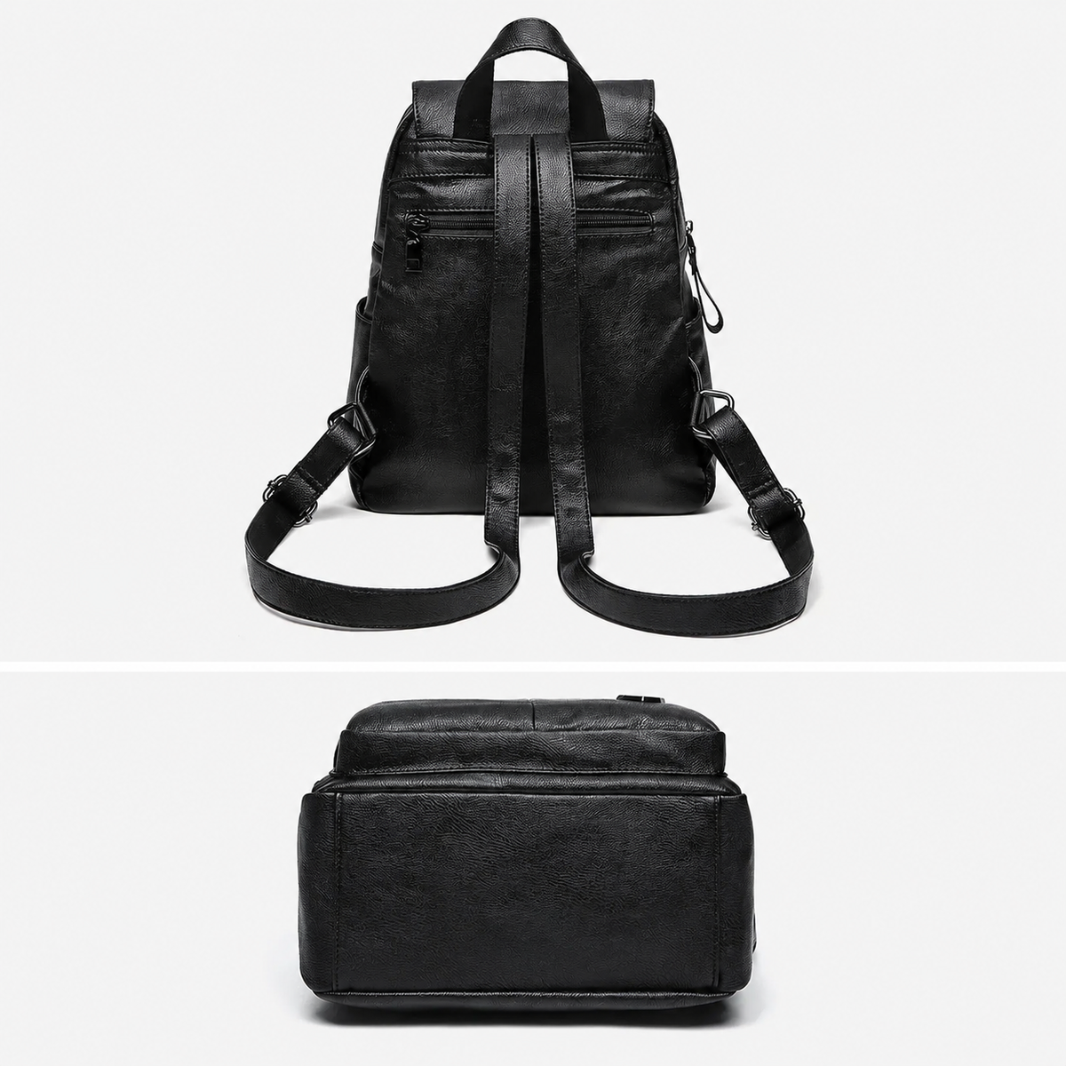 Flap leather Backpack | Calais