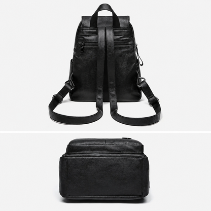 Flap leather Backpack | Calais