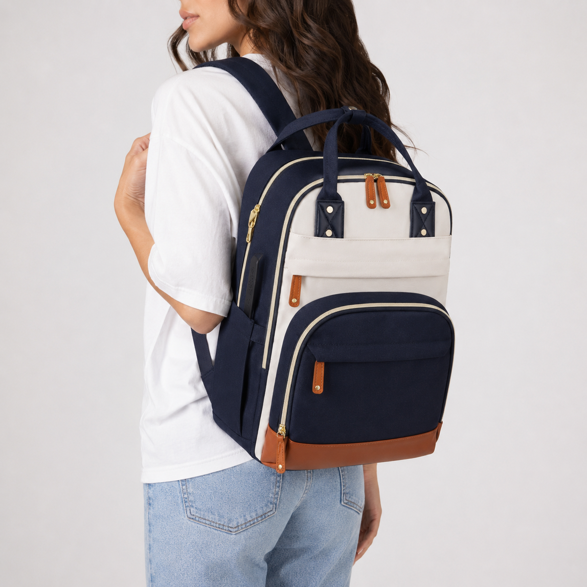 Colourblock Laptop Backpack | Verdun