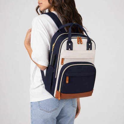 Colourblock Laptop Backpack | Verdun
