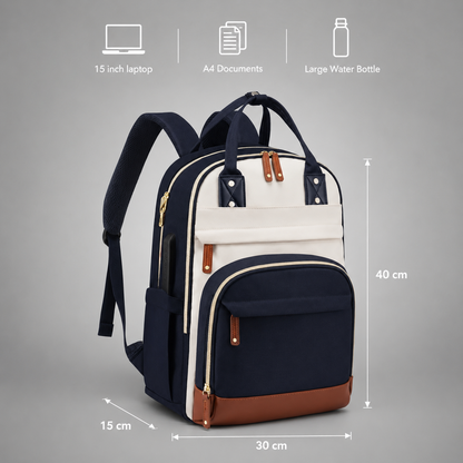 Colourblock Laptop Backpack | Verdun