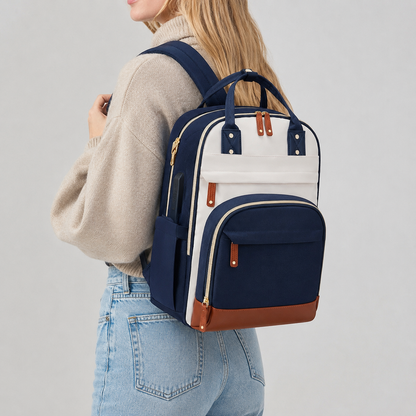 Colourblock Laptop Backpack | Verdun
