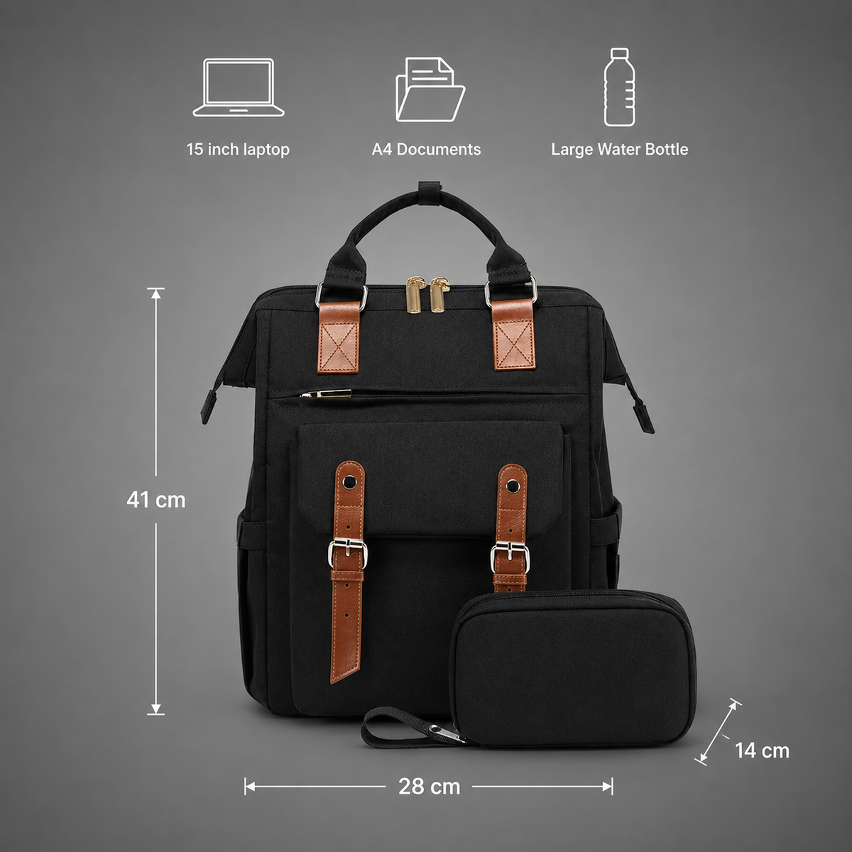Buckle Pocket laptop Backpack | Sion