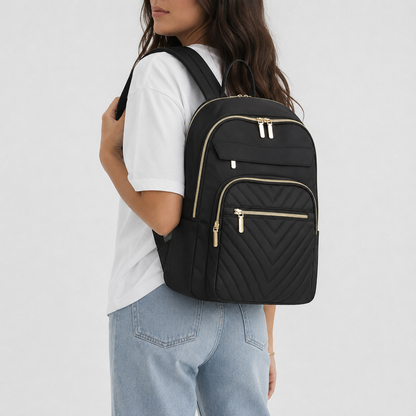 Quilted Chevron Backpack | Leuven