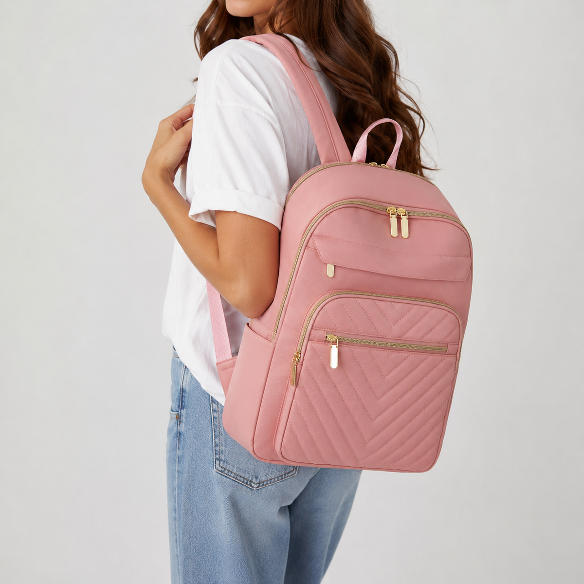 Quilted Chevron Backpack | Leuven