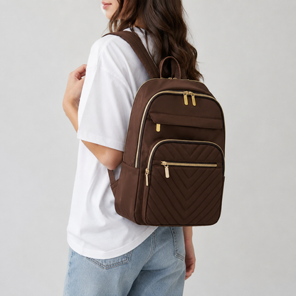 Quilted Chevron Backpack | Leuven