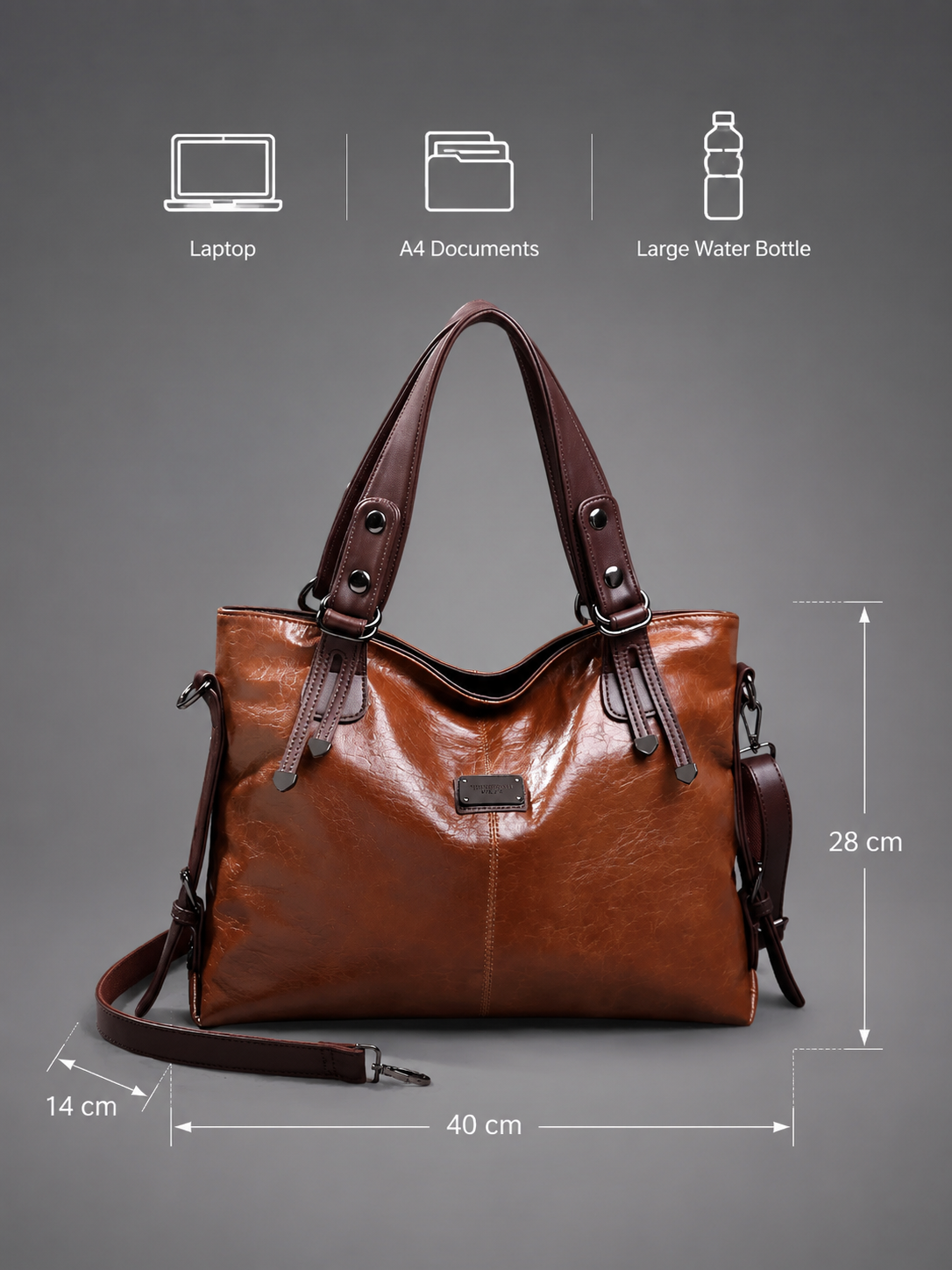 Vintage Leather Tote Bag | Angers