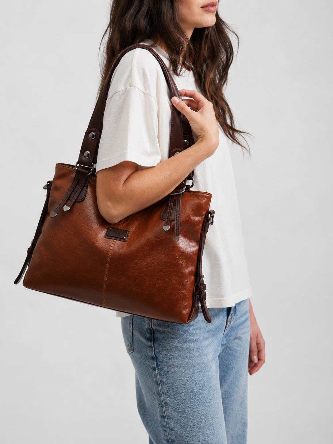 Vintage Leather Tote Bag | Angers