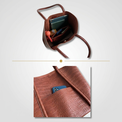 Croc-Embossed Tote & pouch| Ostend