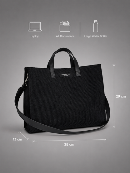 Corduroy Structured Tote Bag | Metz