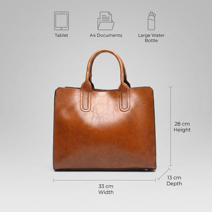 Structured Leather Tote Bag | Lyon
