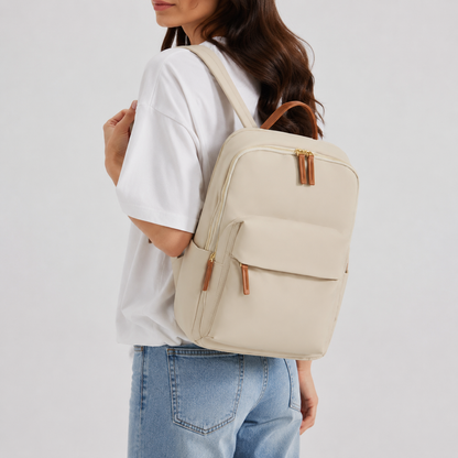 Tan Trim Laptop Backpack | Bremen