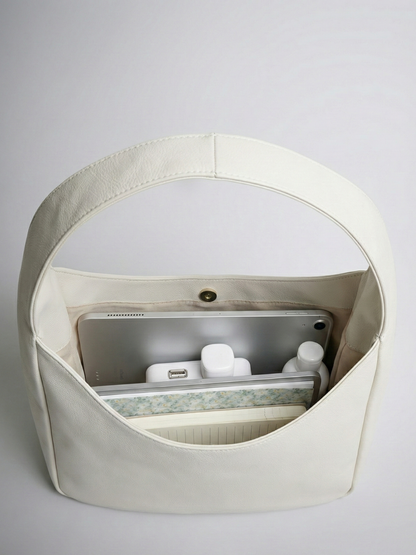 White handbag for school