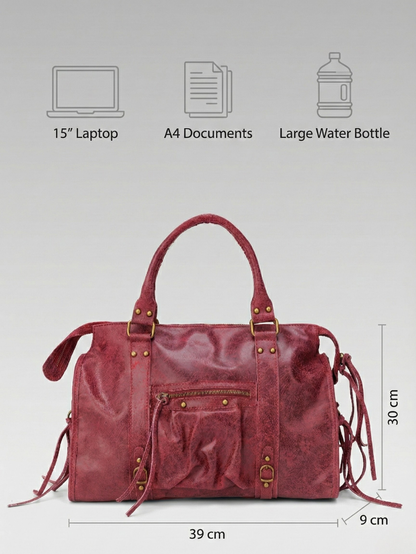 Large handbag for work with zip