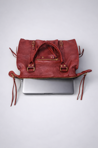 Large handbag for work with zip