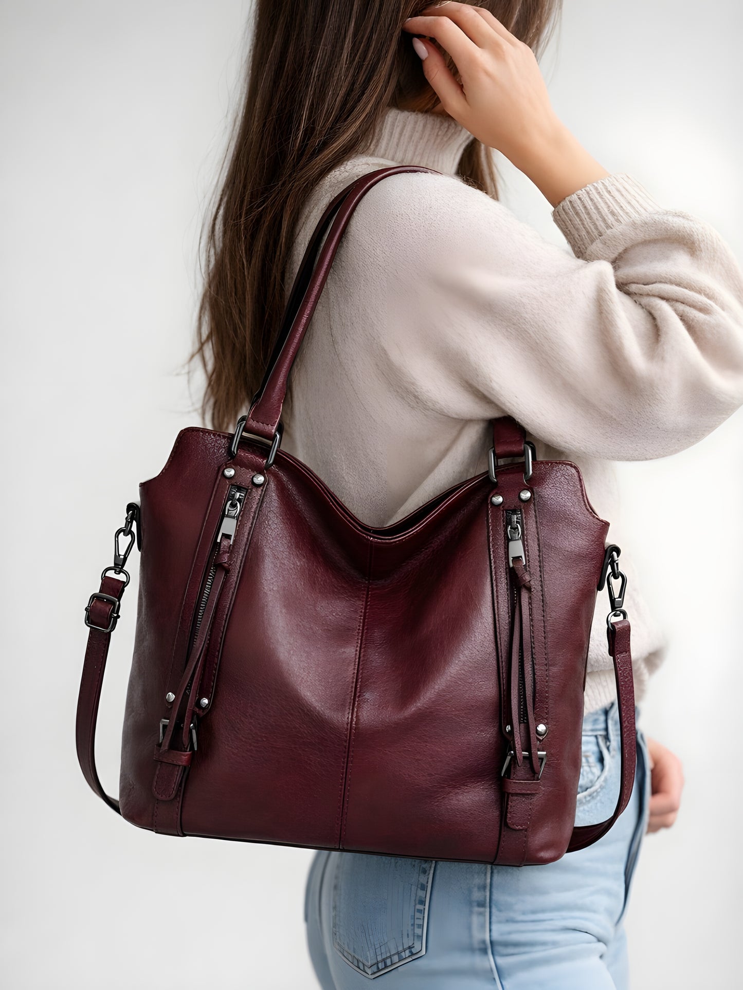 large tote bag for school with zipper