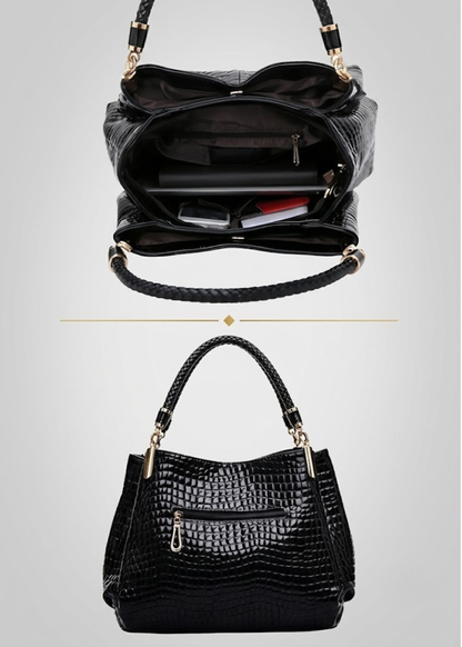 Croc-Embossed Hobo Bag | Geneva