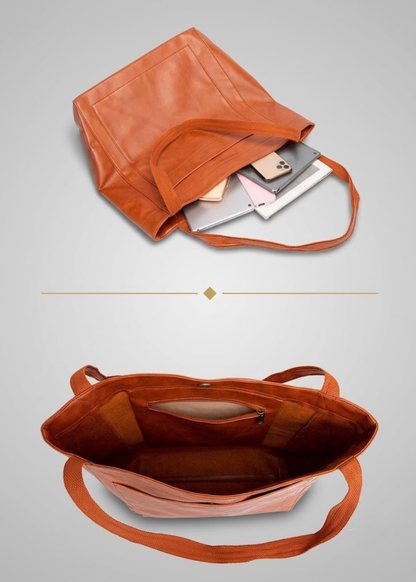 Oil Wax Leather Totebag |  Antwerp