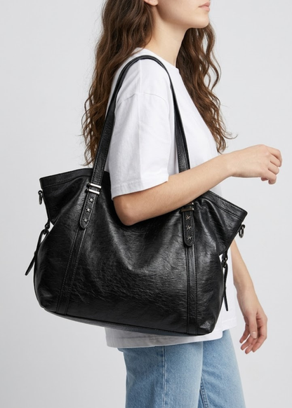 Oversized Soft Leather Tote |  Berlin