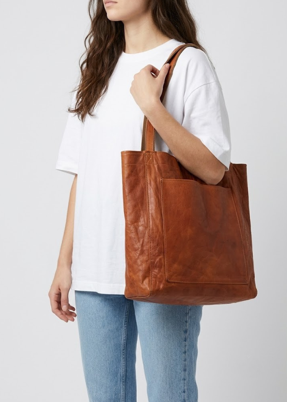 Oil Wax Leather Totebag |  Antwerp