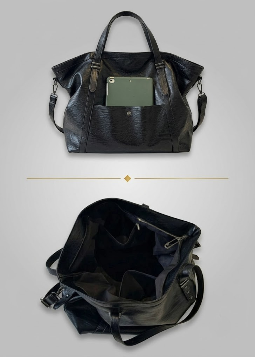 Oversized Soft Leather Tote |  Berlin