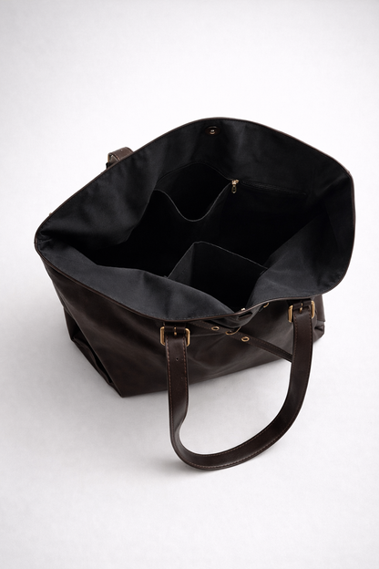 Black tote school bag