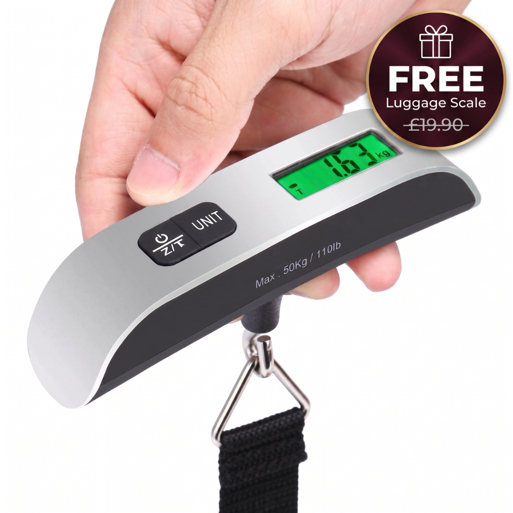 Portbale Electric Air Pump – Compact & Rechargeable + Luggage Scale
