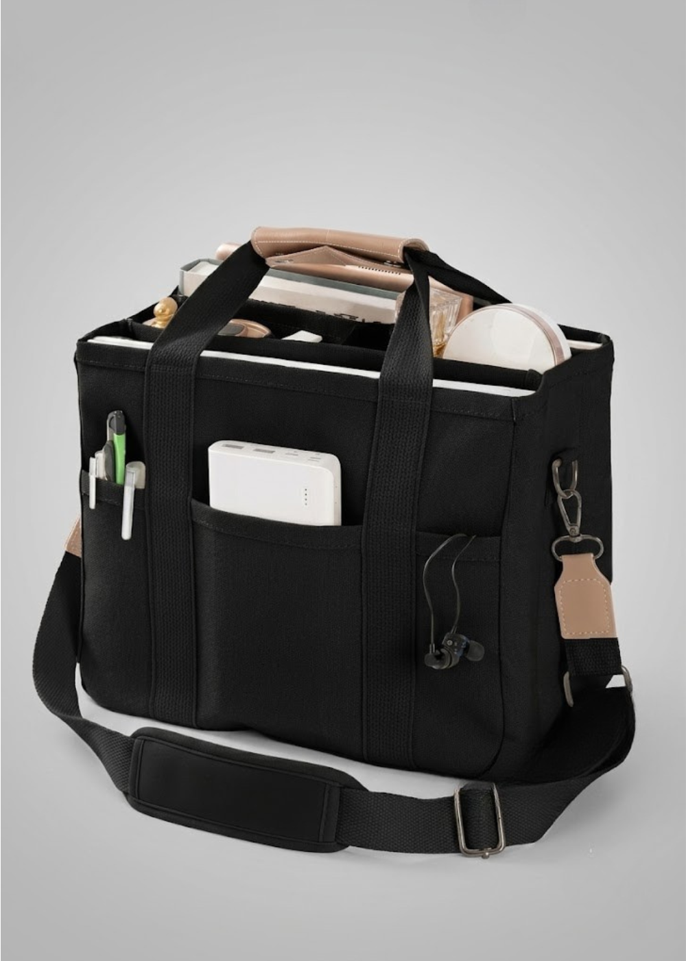 Multi-Pocket Canvas Tote Bag | Copenhagen