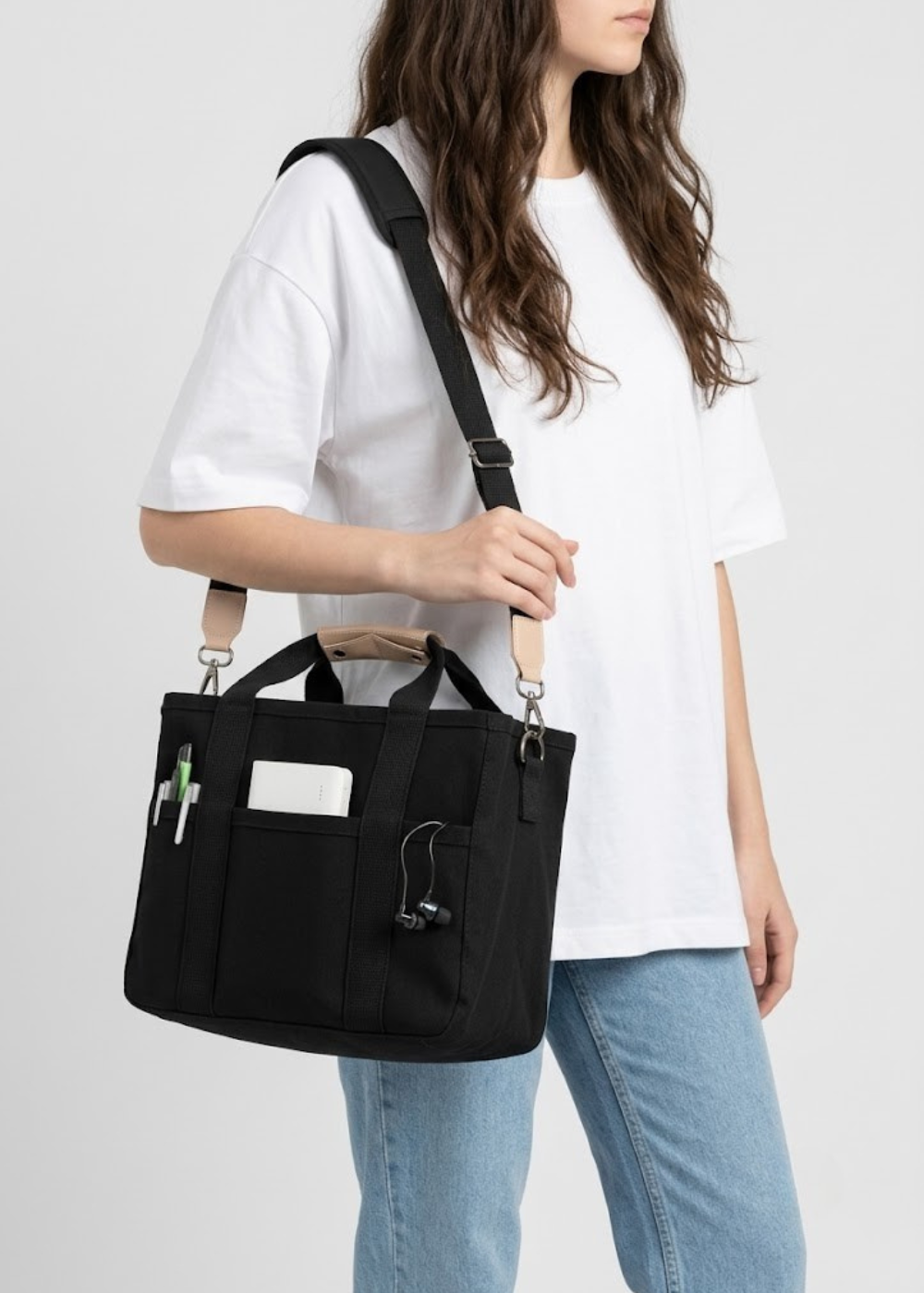Multi-Pocket Canvas Tote Bag | Copenhagen