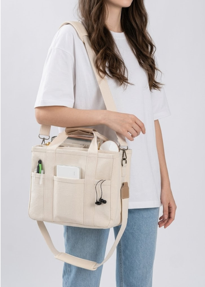 Multi-Pocket Canvas Tote Bag | Copenhagen