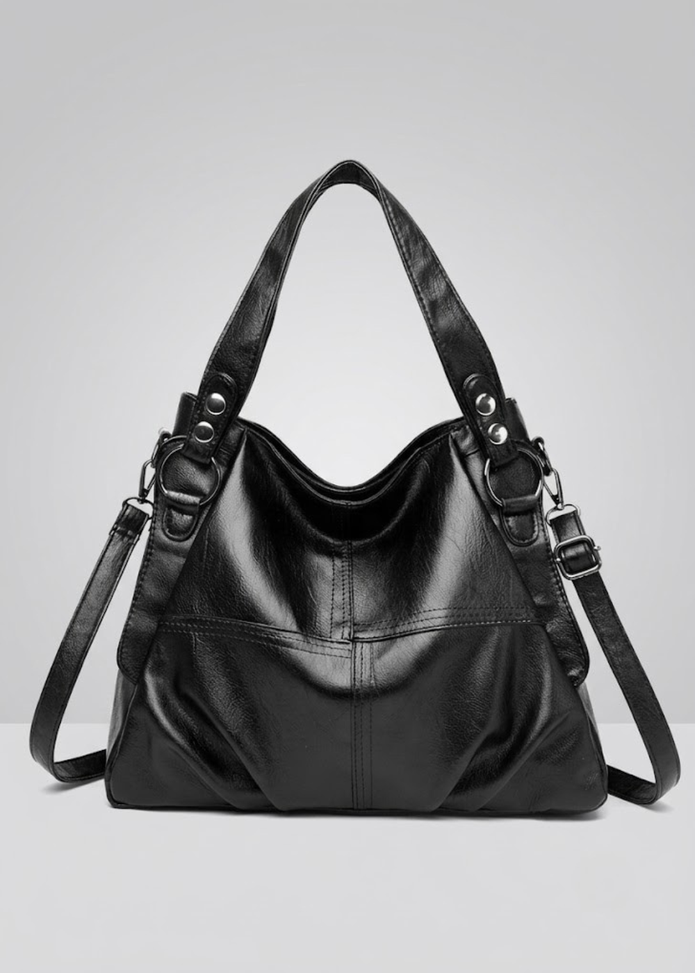Ruched Leather Hobo Bag | Tallinn