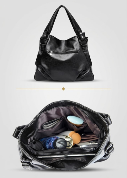 Ruched Leather Hobo Bag | Tallinn