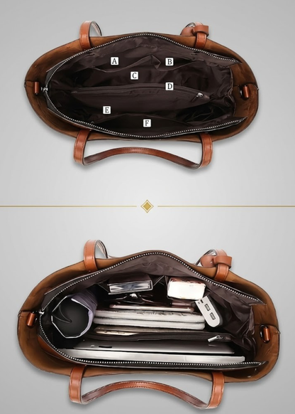 Vintage Leather Work Tote, Munich