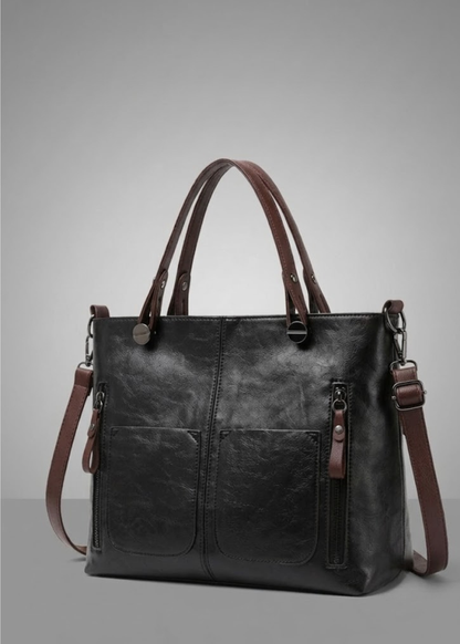 Retro Square leather  Tote Bag, Krakow